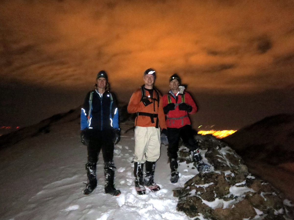 Jessie, Lee, and Mike at the top of Nintendo Hill (photo by E. Marquez)